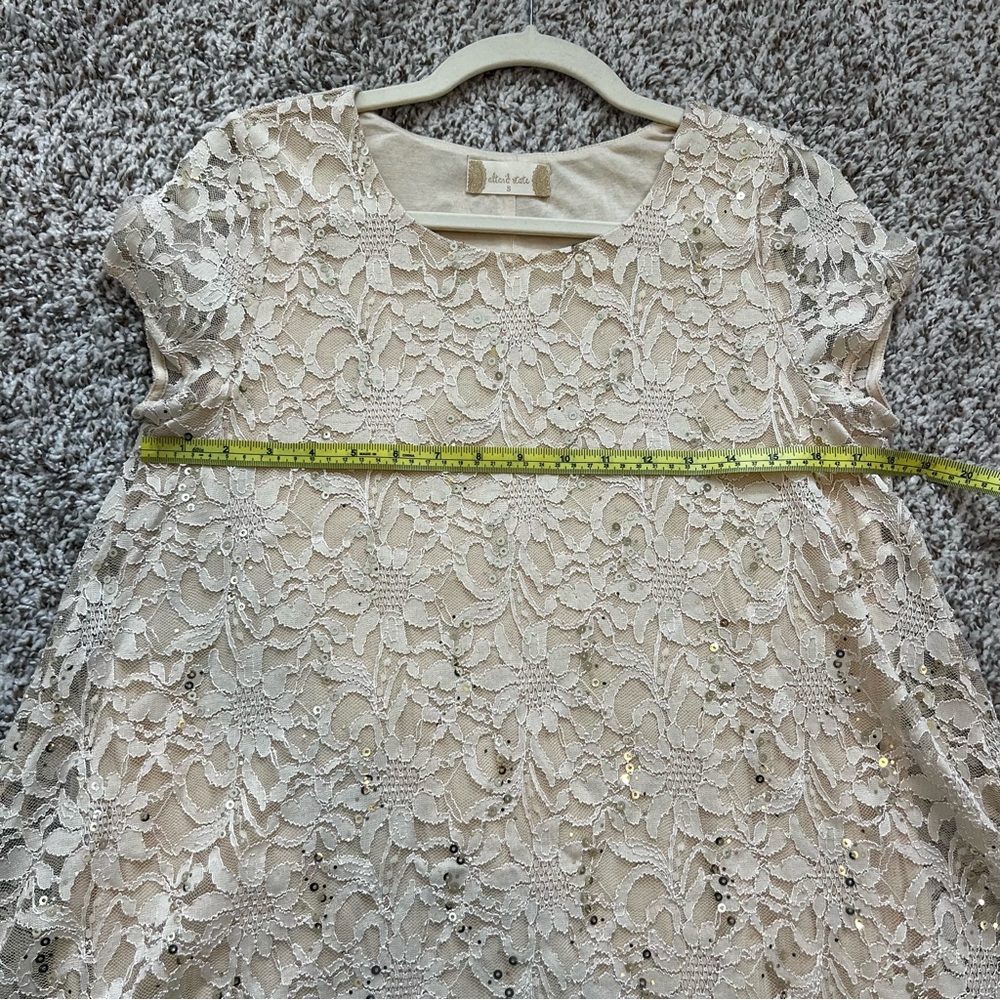 Altar'd State Cream Floral Lace Dress Sz S - Picture 7 of 8